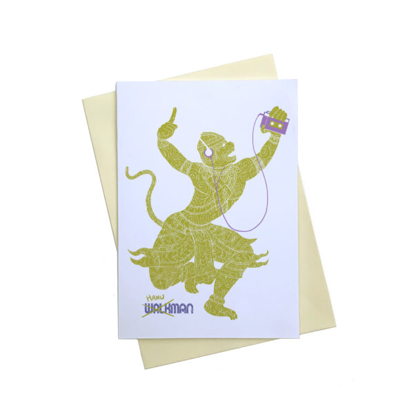 Product shot of Hanuman Walkman illustrated by artist Joshua Chiang